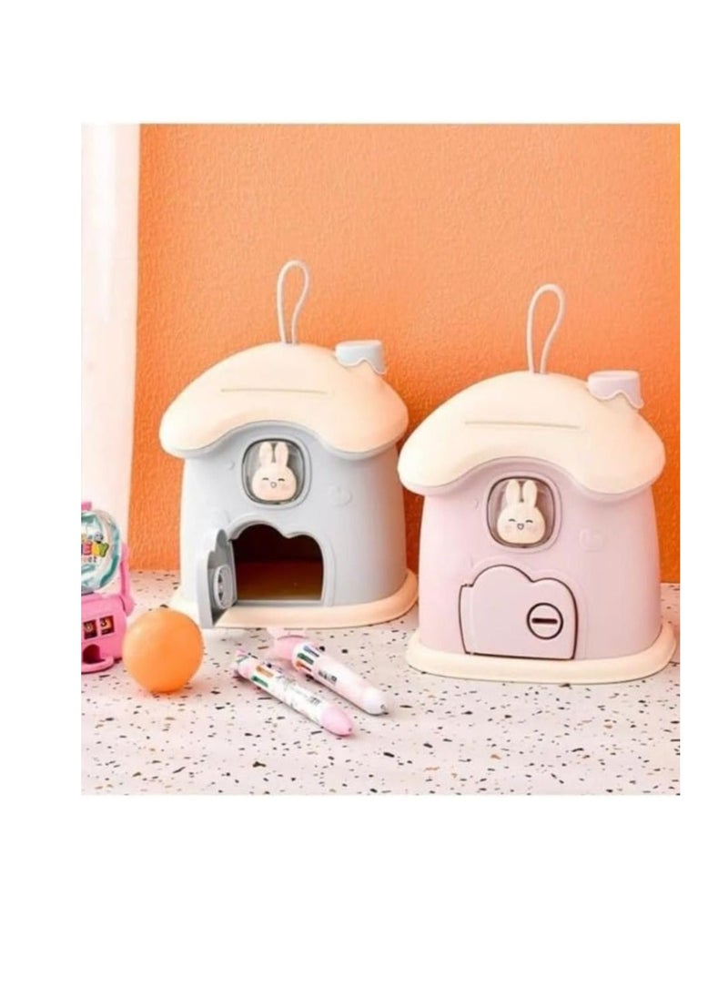 Generic - Reusable Kids Money Box with Key Lock - Large Plastic Money Box for Home - Image 1