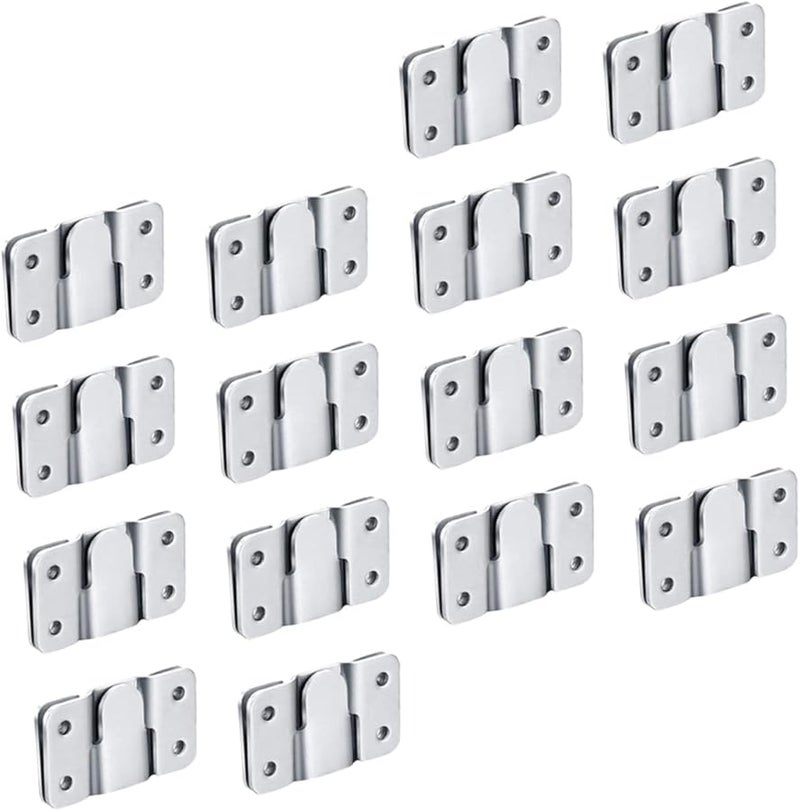 Artibetter 16 زوج من علاقات الصور الثقيلة طقم تركيب مشبك المرآة المتشابك للحائط - Image 1