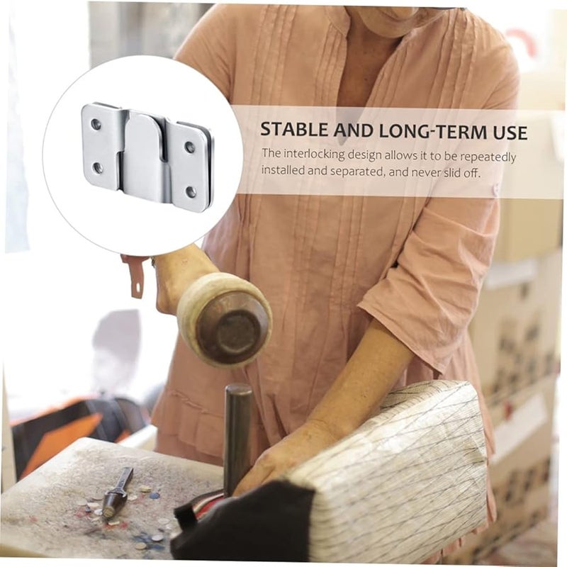 Artibetter 16 زوج من علاقات الصور الثقيلة طقم تركيب مشبك المرآة المتشابك للحائط - Image 3