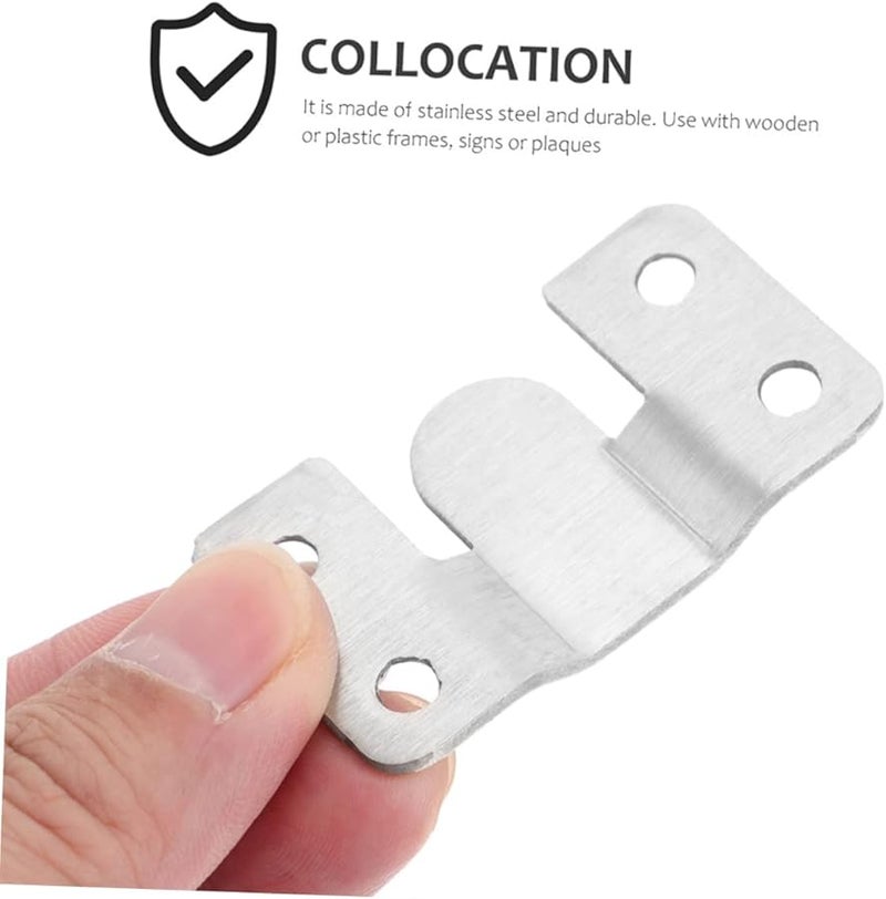 Artibetter 16 زوج من علاقات الصور الثقيلة طقم تركيب مشبك المرآة المتشابك للحائط - Image 4