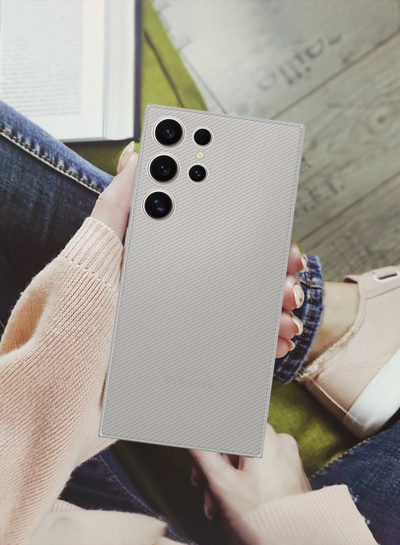 CATANES ( for Galaxy S24 Ultra ) Case Air Skin Line Design Back Cover Sturdy Durable Ultra-Thin Case Drop Protection Cover Clear - White - Image 5