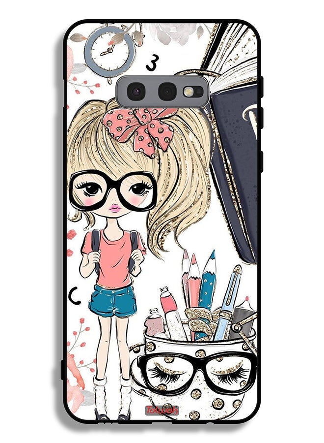 Tolwak Samsung Galaxy S10e Protective Case Cover Unicorn Girl Art - Image 2