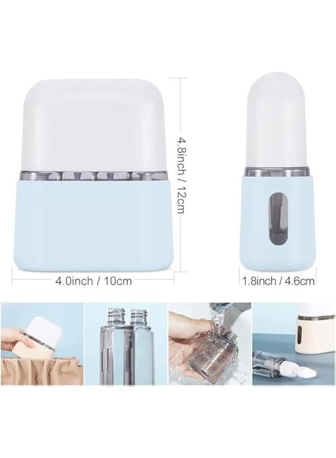 HOOKOR Travel Accessories Travel Bottles for Toiletries, Travel Containers with Labels, Leak Proof Containers for Toiletries (Blue) - Image 2