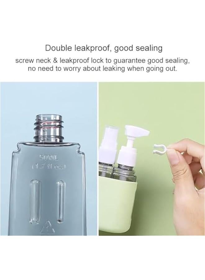 HOOKOR Travel Accessories Travel Bottles for Toiletries, Travel Containers with Labels, Leak Proof Containers for Toiletries (Blue) - Image 5