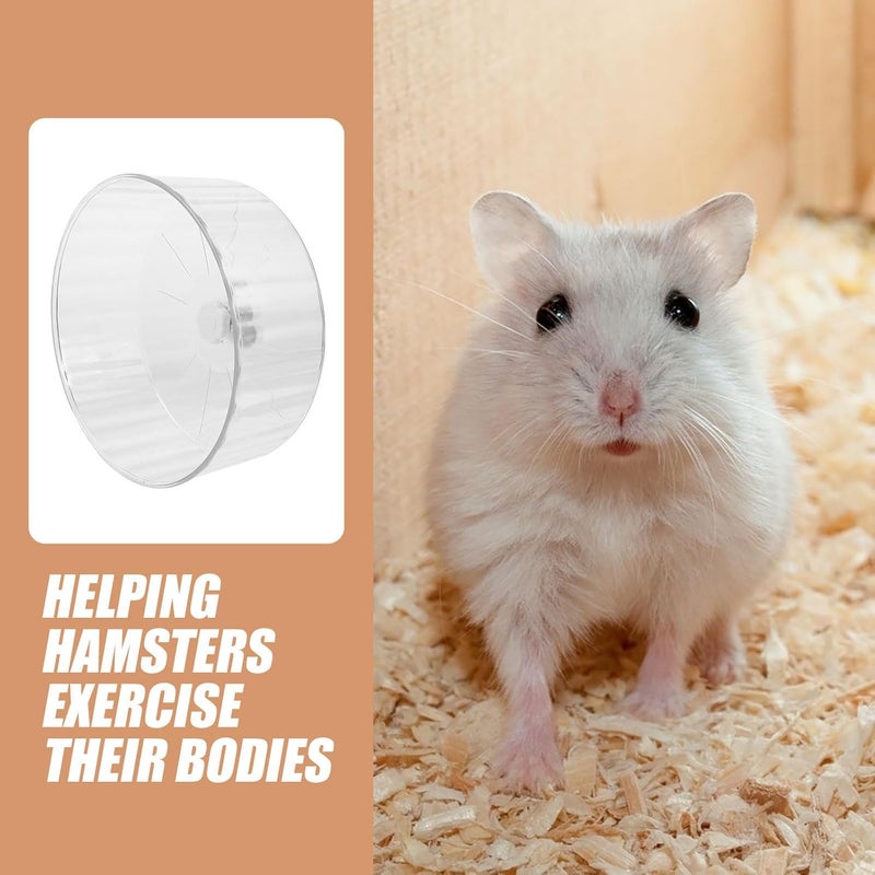 Hamster Running Wheel Silent Dual-Bearing 22cm Crystal Exercise Wheel for Small Animals Gerbils Mice Hedgehogs Pet Sports - Image 5