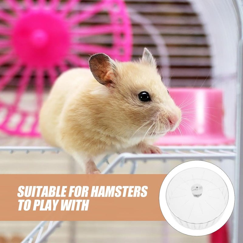 Hamster Running Wheel Silent Dual-Bearing 22cm Crystal Exercise Wheel for Small Animals Gerbils Mice Hedgehogs Pet Sports - Image 4
