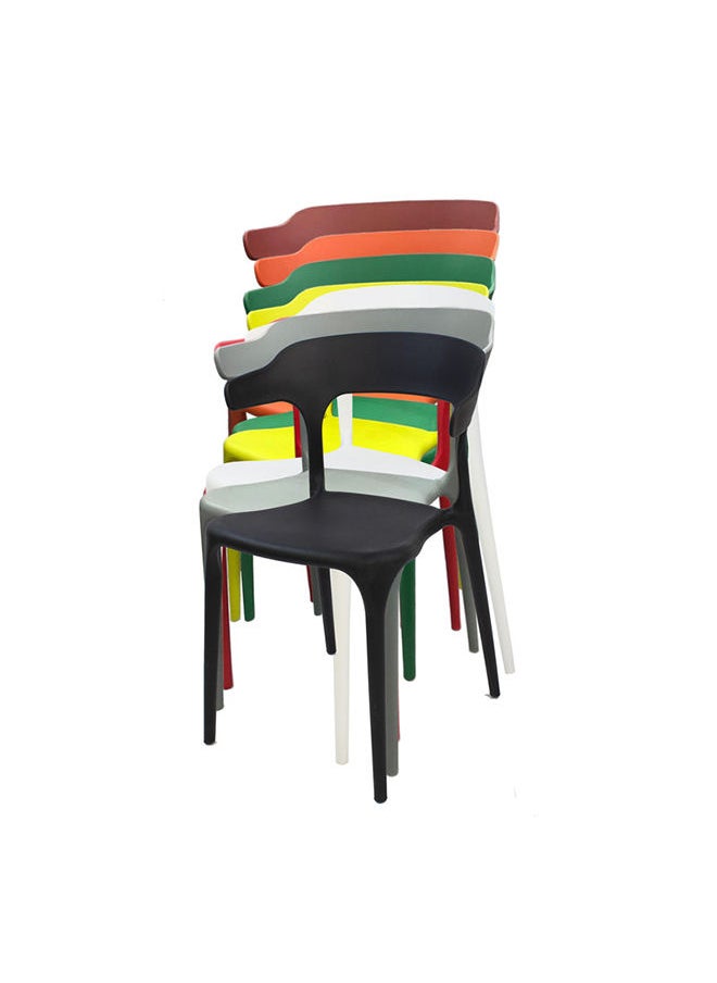 JILPHAR FURNITURE كرسي داخلي/خارجي من مادة البولي بروبيلين (PP) من جيلفار فرنيتشر JP1034A، أسود  - Image 3