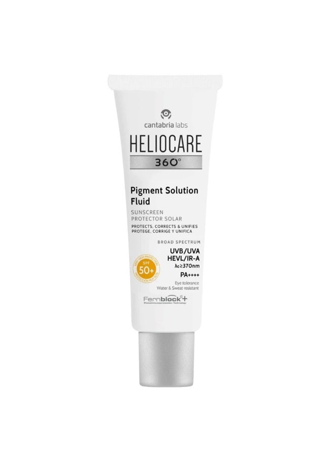 Heliocare 360Â° Pigment Solution Fluid Broad Spectrum Sunscreen With SPF50+ & PA++++ 50ml