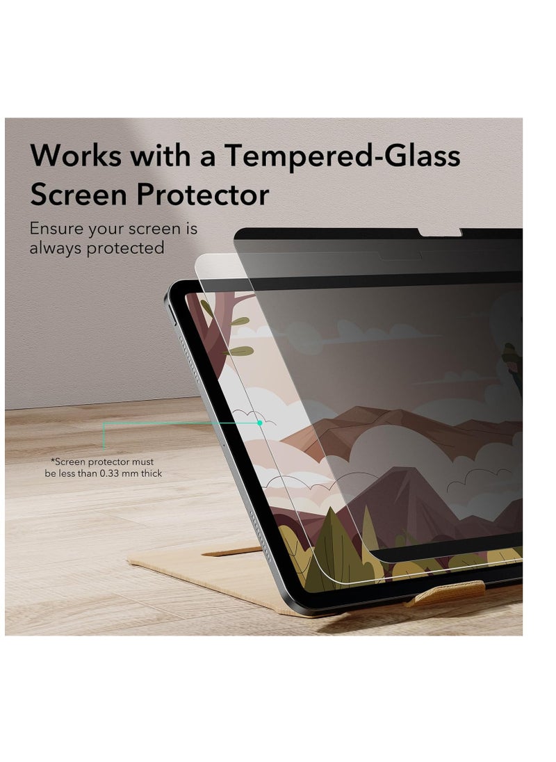 Privacy Screen Protector for iPad Pro 13 Inch M4 2024, Nano Detachable 30-Degree Privacy Filter, Reusable & Removable, Matte Finish Anti-Glare, Anti-Scratch, Easy Installation