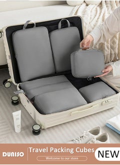 DUNISO 6 PCS Packing Cubes for Suitcases, Travel Storage Bag Set, Waterproof Travel Luggage Organizer, Multi-Functional Compression Organizer Bags, Travel Packing Kit for Man and Women Travel Essentials  - Image 1