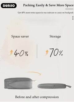 DUNISO 6 PCS Packing Cubes for Suitcases, Travel Storage Bag Set, Waterproof Travel Luggage Organizer, Multi-Functional Compression Organizer Bags, Travel Packing Kit for Man and Women Travel Essentials  - Image 2