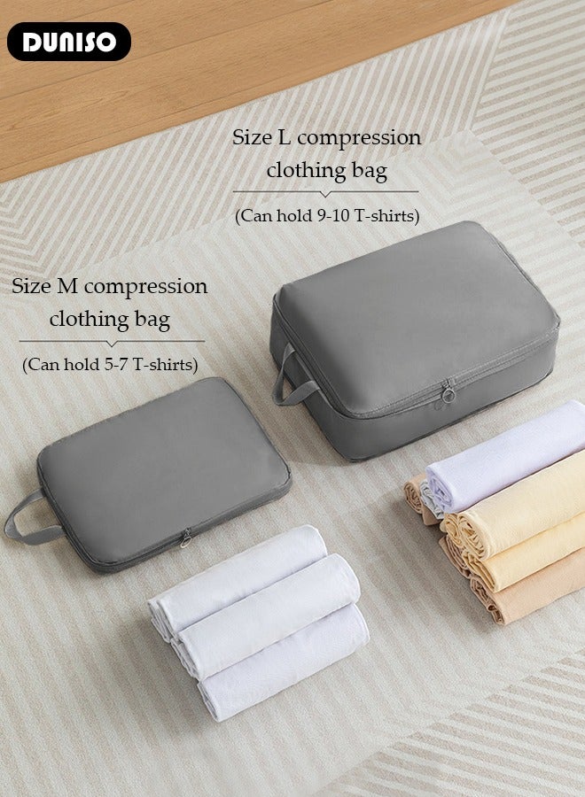 DUNISO 6 PCS Packing Cubes for Suitcases, Travel Storage Bag Set, Waterproof Travel Luggage Organizer, Multi-Functional Compression Organizer Bags, Travel Packing Kit for Man and Women Travel Essentials - Image 5