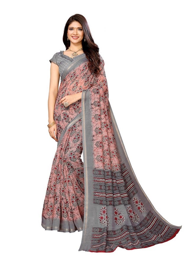 Yashika Woven Linen Blend Women's Saree (AZ-YS-P1-GOODLUCK-JALPARI-PRITAM-Parent_Peach) - Image 1