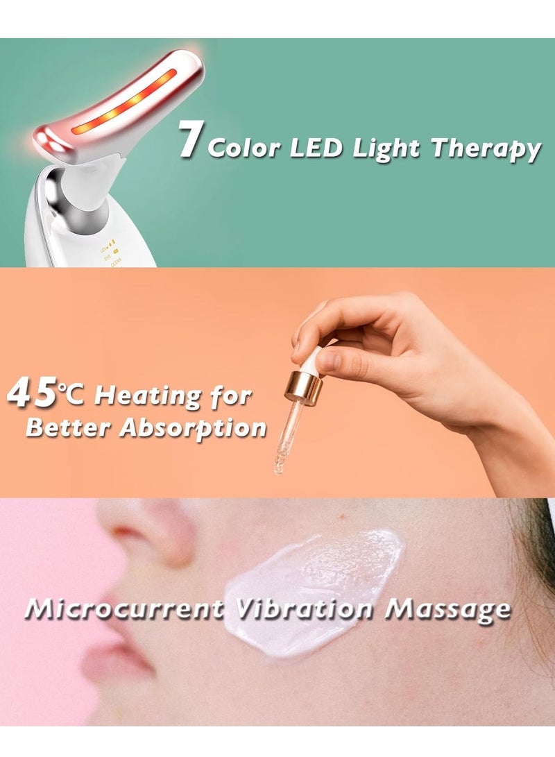 general Face and Neck Beauty Device, Multifunctional Facial Skin Care Tool, 7 Color Led Face Neck Massager for Skin Care Routine at Home  - Image 3