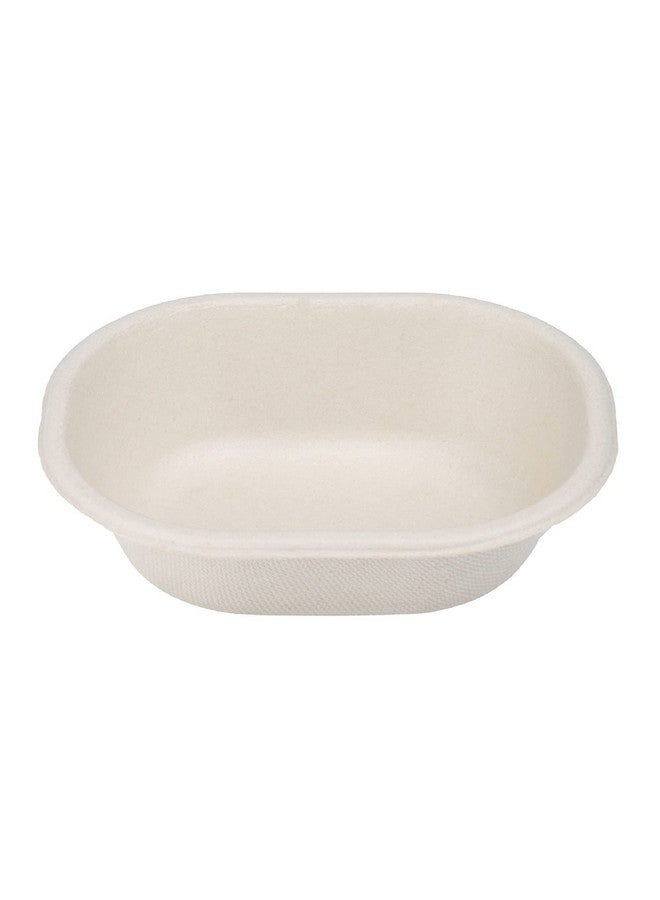 SANWALSA [250 ml, 50 Count, Rectangle, Beige Disposable Bagasse Bowls | Eco-Friendly Sugarcane Paper Bowl for Wedding, Party, Cafes | Ideal for Soups, Dal, Ice-Cream & Desserts - Image 1
