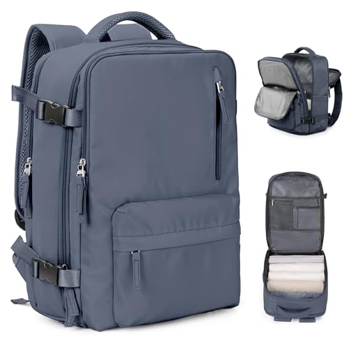 VGCUB Carry on Travel Backpack for Women Men Large Laptop Gym Work Frontier Airlines Personal Item Bag Business Airport Lightweight Backpack Flight Approved Mochilas de Viaje Grey Blue - Image 1