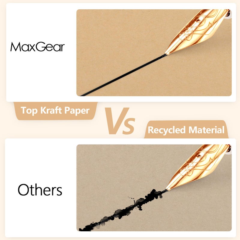 MaxGear 100Pcs Blank Business Cards, Small Note Cards Small Blank Cards, 3.5" x 2" Thank You Cards Small Business, Message Cards DIY Gift Cards, Small Cardstock, Kraft Paper, 200 GSM Brown Cards - Image 4