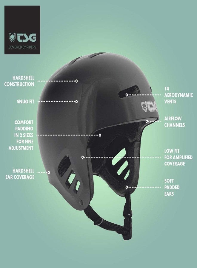 TSG Dawn Skate Helmet, Black, Skateboarding, Rollerblading, Onewheeling, E-Skateboarding, Longboarding, Hardshell, Comfort Padding, Ventilated, Tuned Fit, Full Cut Design, Safety Rated, Swiss Design - Image 3