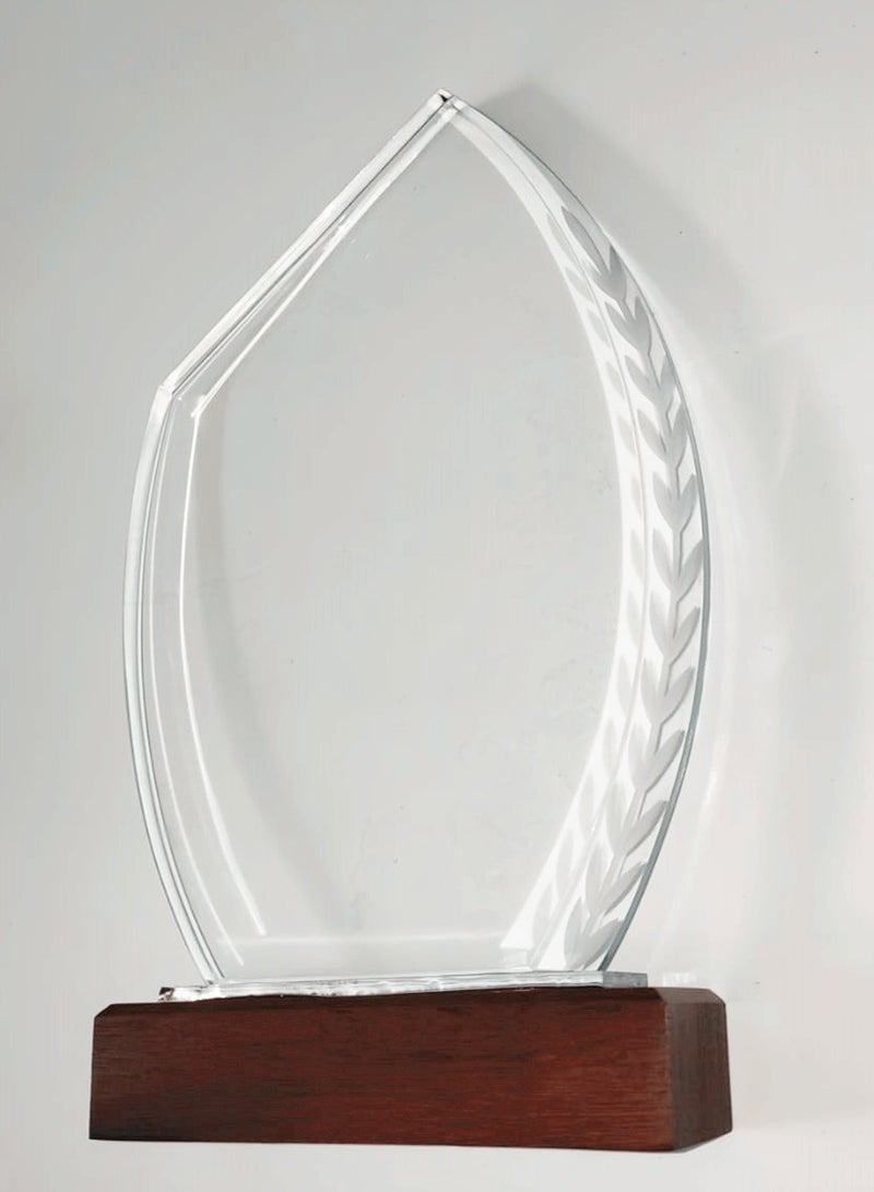جفتكس Wood Base Crystal Trophy Award - Image 2