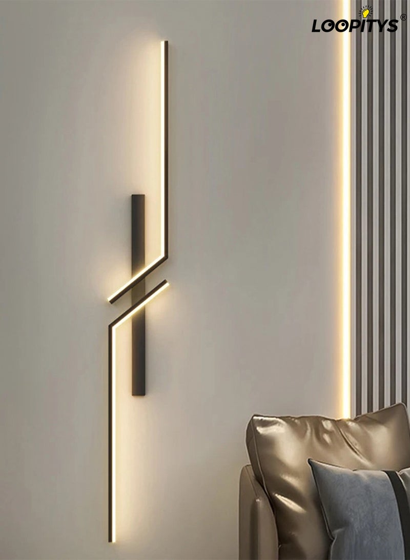 لوبيتيز （ 100 سم ، لون درجة الحرارة ) modern creative strip led wall lamp minimalist bedroom bedside wall scans led lights living room tv sofa background wall lamp - Image 1