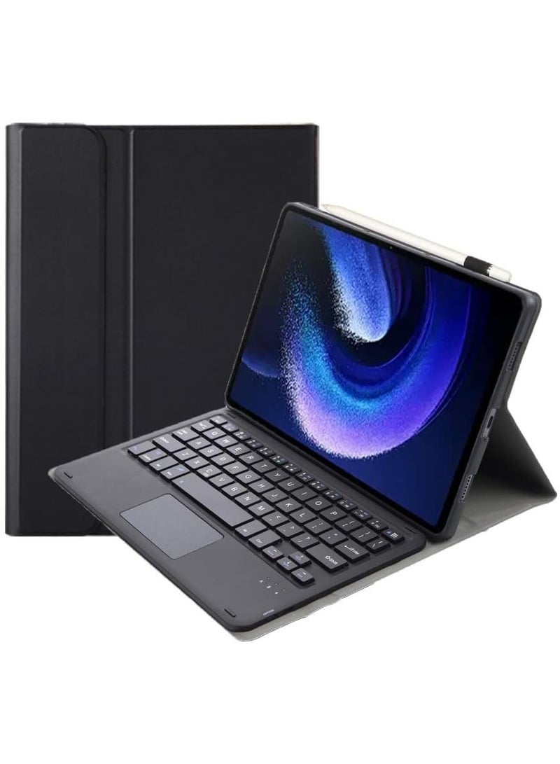 Arabic and English Keyboard Case for Redmi Pad Se 11 Inch (2023) Cover with Pencil Holder, Case with Keyboard, Magic Keyboard, Auto Sleep
