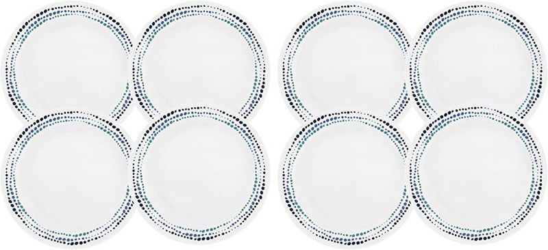 Corelle Livingware Ocean Blues 10.25"" Dinner Plate (Set of 8)