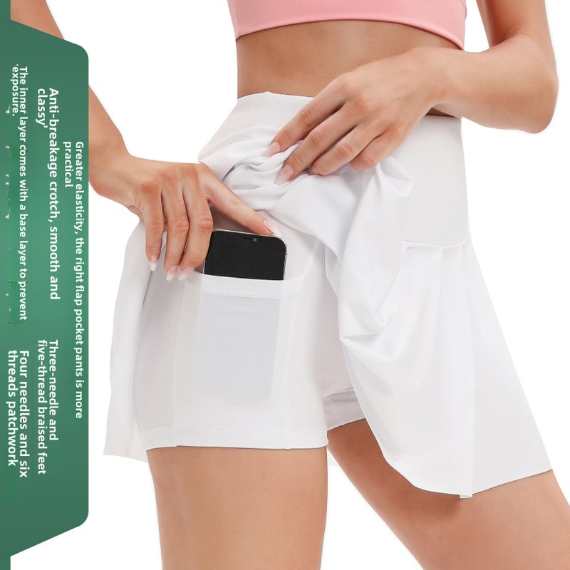 Generic Quick-Dry Anti-Exposure Tennis Skirt Black - Image 5
