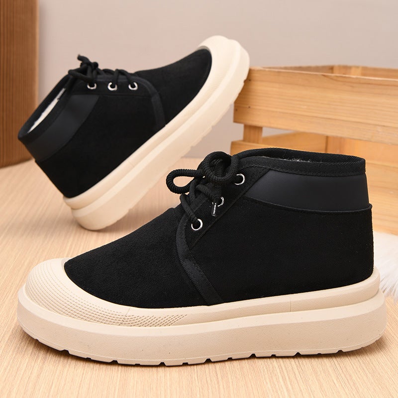 Women's Lace-up Snow Boots with Faux Fur Lining