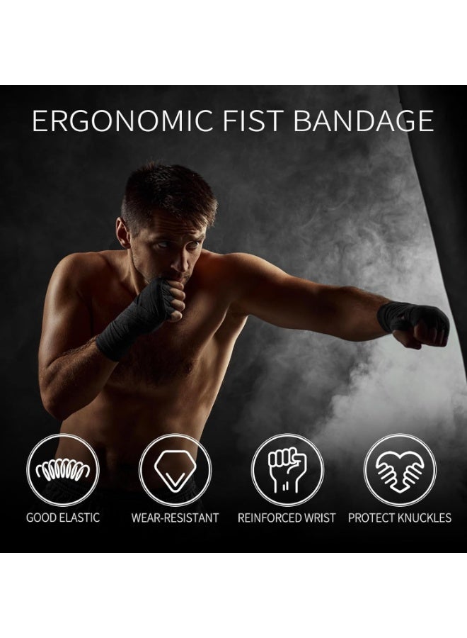 KCDMBUE 2 PCS (3M Each) Elastic Cotton Boxing Hand Wraps for Men & Women, Wrist & Fist Protection Bandages for Muay Thai, Kickboxing,Training (Style 1) - Image 3