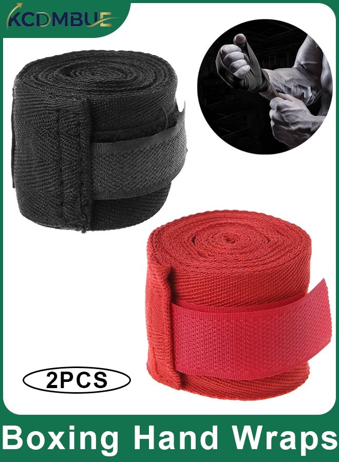 KCDMBUE 2 PCS (3M Each) Elastic Cotton Boxing Hand Wraps for Men & Women, Wrist & Fist Protection Bandages for Muay Thai, Kickboxing,Training (Style 1) - Image 1