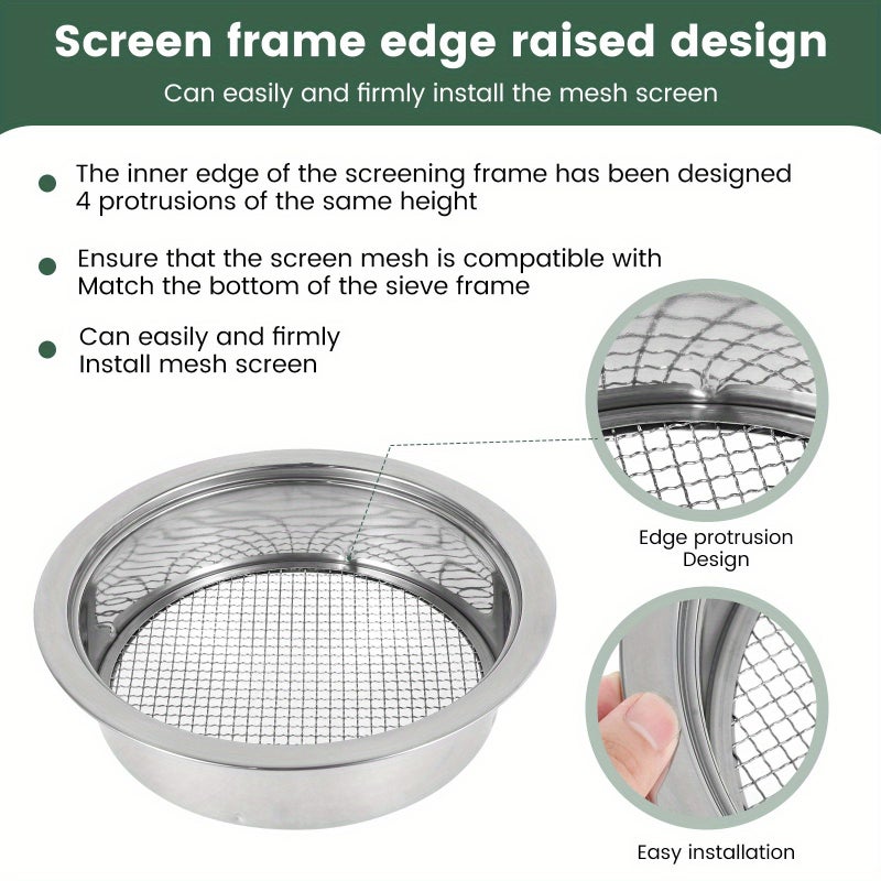 7pcs Detachable Stainless Steel Soil Sieve Set for Gardening Bonsai - Image 5