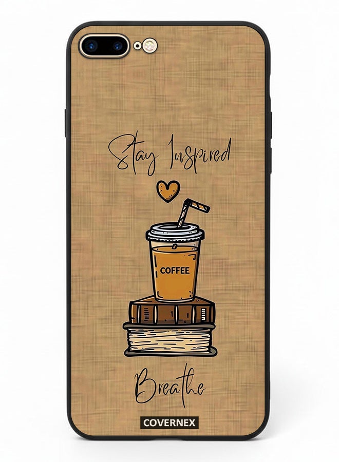 Covernex Apple iPhone 8 Plus Protective Case Cover Printed Featuring Breath And Stay Inspired - Image 2