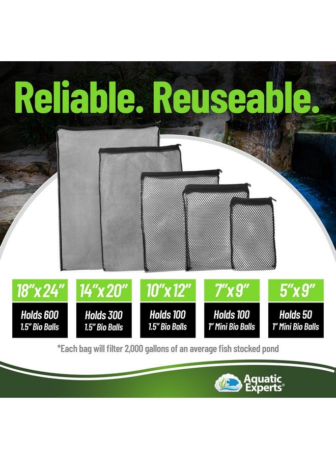 Aquatic Experts Mesh Bags For Bio Ball Filter Media  Perfect For Aquarium And Pond Filtration, (2 Pack 10 Inches X 12 Inches) - Image 3