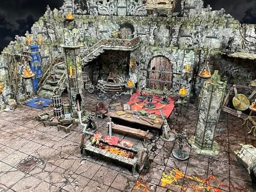 Battle Systems Fantasy Dungeon Terrain Great Hall of Khaarastad Terrain Immersive Scenery for DD DND Maladum Pathfinder RPGs Full Color Heavy Duty Cardstock Printed Both Sides - Image 5