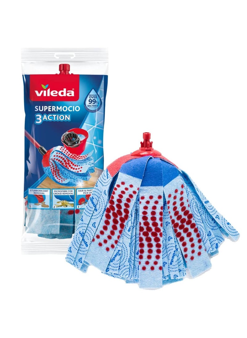 Vileda - Vileda 3 Action Supermocio Floor Mop Refill - Image 1