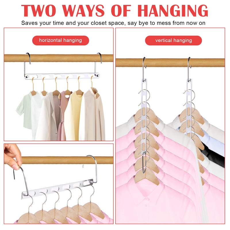 NAKBINX 12 Pack Space Saving Hangers for Clothes, Collapsible Metal Hangers Organizer, Clothes Space Savers, Closet Organizers and Storage, Dorm Room Essentials - Image 3