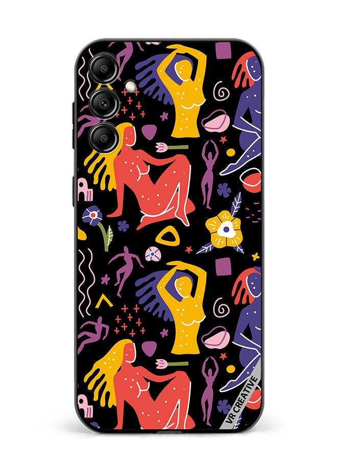 VR CREATIVE Protective Case Cover For Samsung Galaxy M14 Of Flat Matisse Style Design Multicolour - Image 1