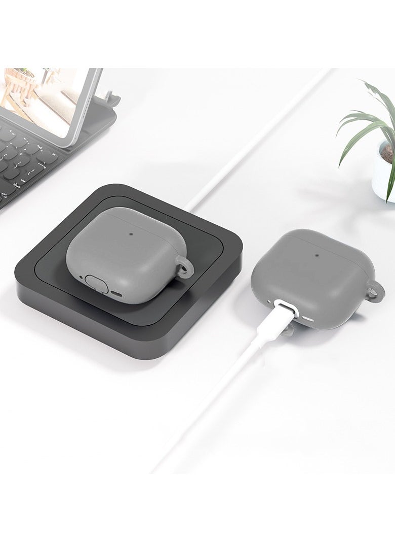 Generic - Soft Silicone Protective Case Cover for AirPods 4 with Cleaner Kit and Keychain - Image 1