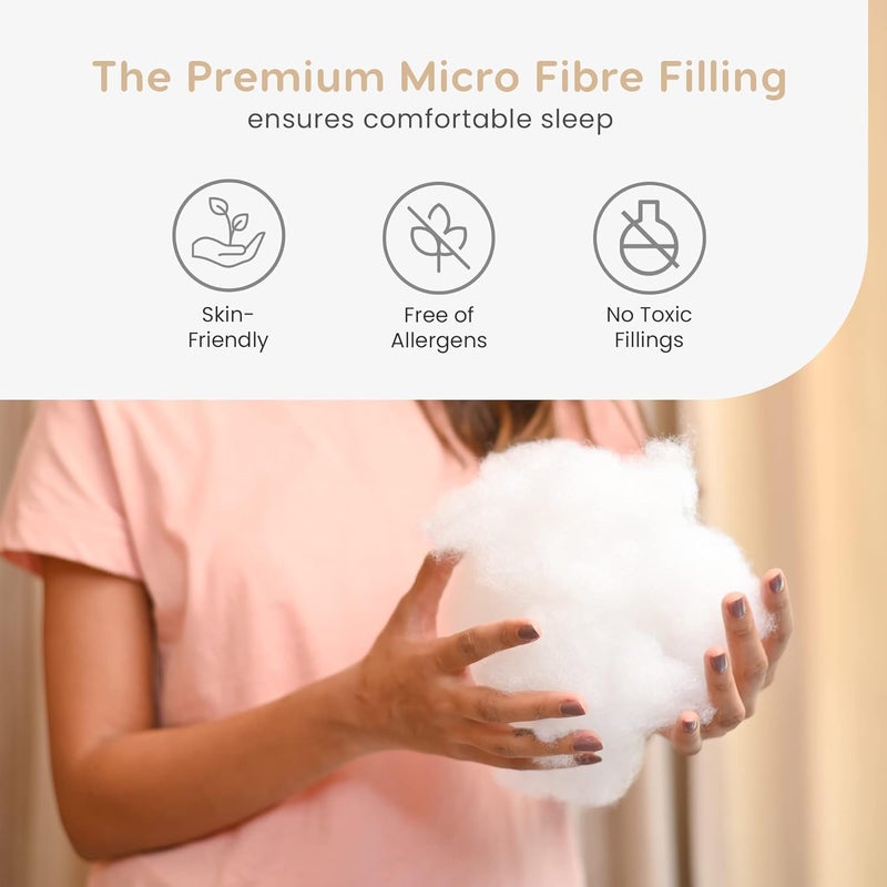 Pillow Microfiber Extra Soft White Pillows | Pillows for Sleeping White (Inner Cover Only, 16" x 24" (Pack of 4))  - Image 3