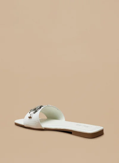 Flora Bella Embellished Slip On Slide Sandals