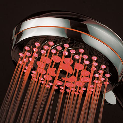 Hotel Spa HotelSpa Neon Ultra-Luxury 7-setting LED Hand Shower with Chrome Face and Color-Changing Temperature Sensor - Image 5
