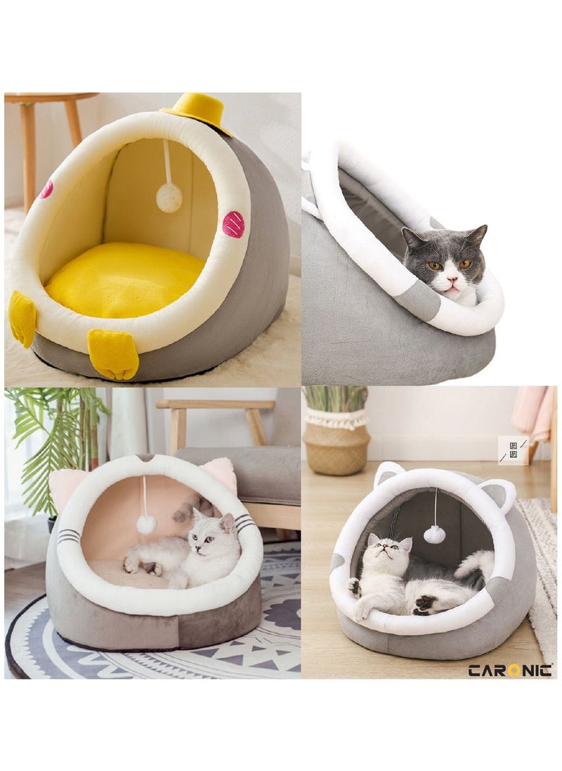 Home Pet Bed For Cats And Small Dogs Bed Removable Washable For Indoor And Outdoor Pets Sleeping Cozy Grey Yellow - pzsku/Z8901398A7FD900472AC4Z/45/_/1691835942/58a923ca-c4bc-4724-83c9-69be8532075a