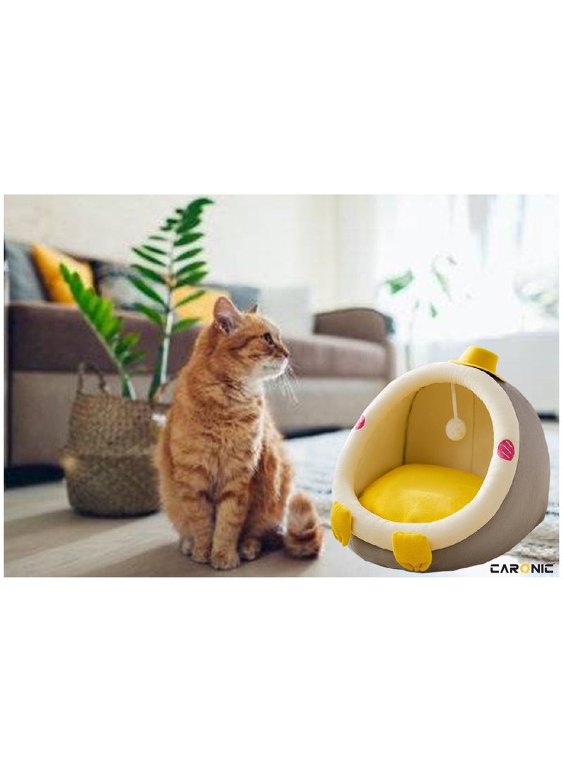 Home Pet Bed For Cats And Small Dogs Bed Removable Washable For Indoor And Outdoor Pets Sleeping Cozy Grey Yellow - pzsku/Z8901398A7FD900472AC4Z/45/_/1691835943/8d0a0c69-7f0e-4361-b7c7-ee13eed3f8a9