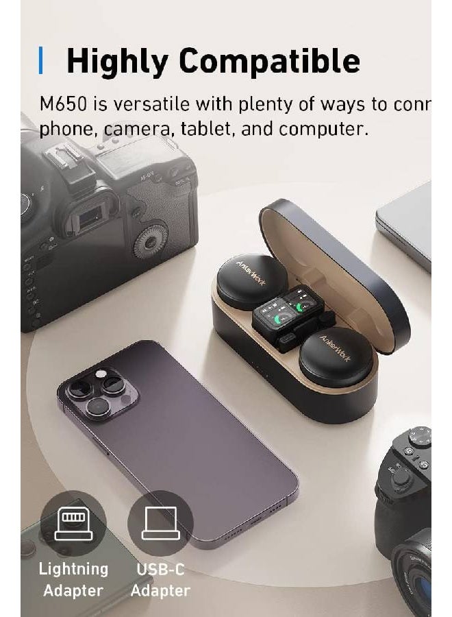 نظام ميكروفون لاسلكي AnkerWork M650 مع علبة شحن - Image 4