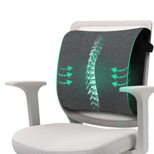 Trajectory Lumbar Support Cushion with ADVANCEDX Memory Foam & GRIDMATRIX Fabric – Orthopedic Comfort for Back Pain Relief. Perfect for Office Chairs, Standard Size, and Designed (Back Rest Cushion) - Image 1