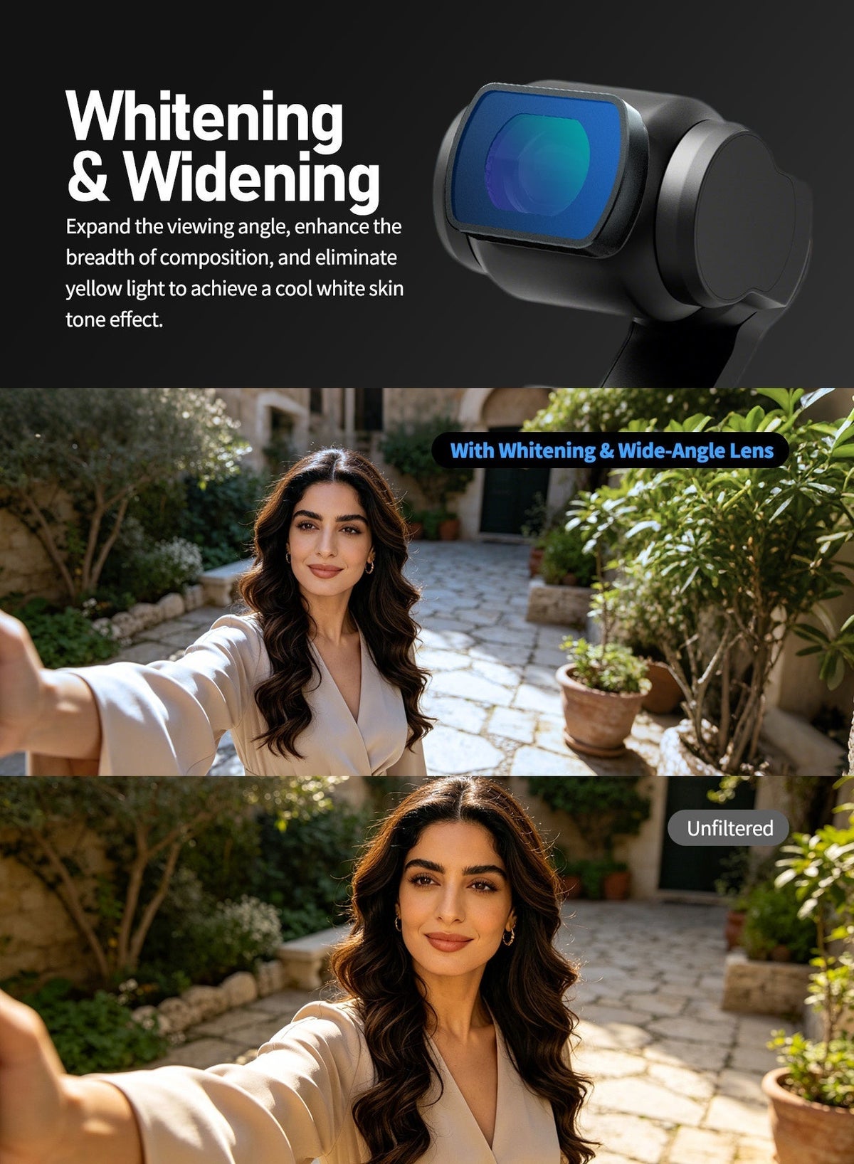 لوموكس Lumox 2-in-1 Magnetic Whitening wide-angle Lens