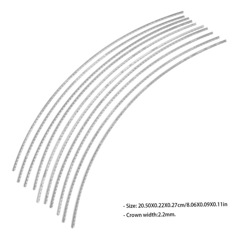 Generic 10 Pcs Guitar Fret Wires Set 20.5x0.22x0.27cm 200mm Long 2.2mm White Copper for Guitars DIY - Image 2
