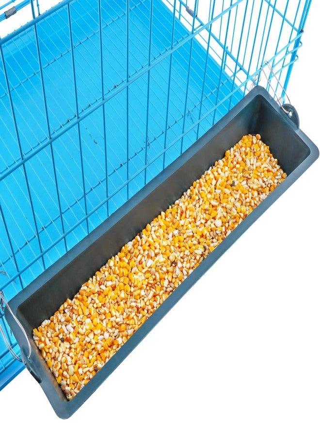 DQITJ 4 Pack Chicken Feeder Plastic Feed Trough Bucket for Chicken Duck Pigeon Bird Livestock Pet Poultry (Length: 16.5") - Image 4