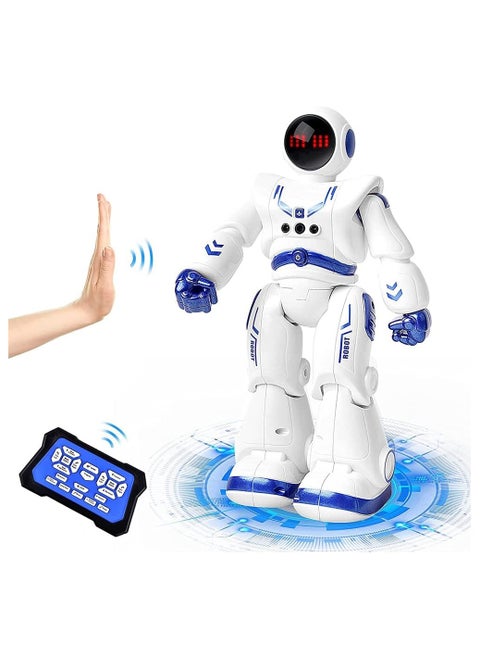 DMG Remote Control Robot Toy, ربوت, Rechargeable Programmable Robot with Gesture and Sensing, Smart Intelligent Robot Educational Rc Toy, Remote Control Robot Gifts for 6-10 Year Old Boys Girls