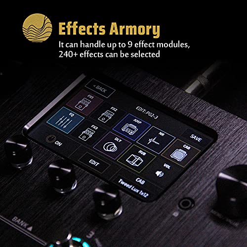 Hotone Ampero MP-100 Guitar Bass Amp Modeling IR Cabinets Simulation Multi Language Multi-Effects with Expression Pedal Stereo OTG USB Audio Interface - Image 3